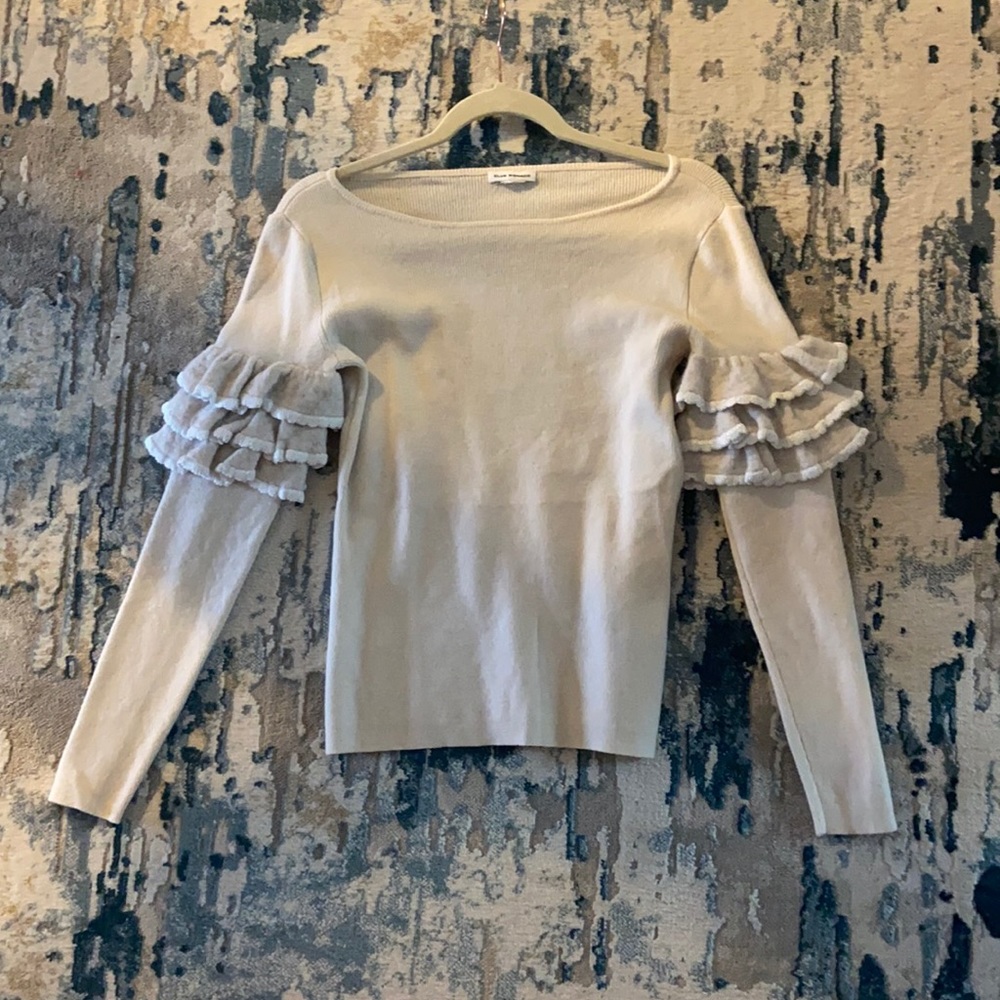 Club Monaco sweater with ruffles